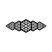 Minimalist Snowflake Arrangement On White Background vector