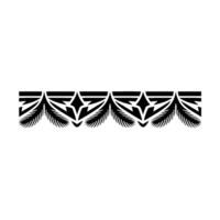 Geometric Ornament, Black And White Border, Minimalist Style vector