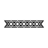 Geometric Black Pattern Element On White Backdrop vector