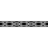 Minimalist Geometric Pattern Border In Black And White - Decorative vector
