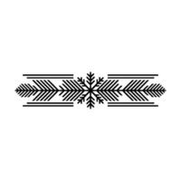 Geometric Snowflake Ornament On White Winter Element vector
