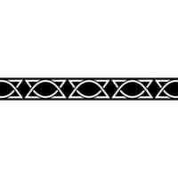 Geometric Black Border Element On White Background - Pattern vector