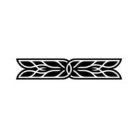 Abstract Black And White Decorative Border, Minimalist Element vector