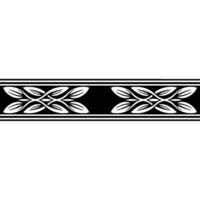 Ornate Black And White Leaf Border Decorative, Elegant Style vector