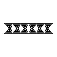 Minimalist Geometric Border Black White Decorative Pattern vector