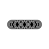 Minimalist Geometric Black Shapes On White, Modern Abstract Pattern vector