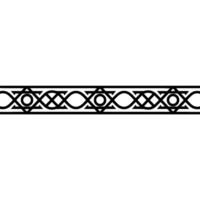 Geometric Border Symmetrical Black Pattern On White vector