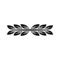 Minimalist Laurel Wreath Element On Light Background vector