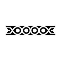 Abstract Black Geometric Border, Repeating Circle Pattern On White vector