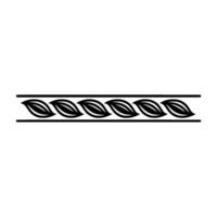 Minimalist Leaf Border Modern Decorative Element vector