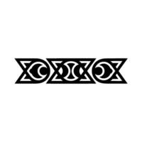 Celtic Knotwork Border In Black On White, Minimalist vector