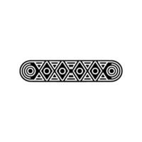 Black Geometric Ornament On White Background Abstract vector