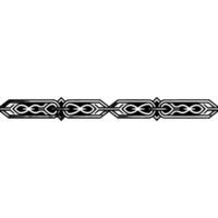 Geometric Ornament Border Art Deco Inspired On White Background vector
