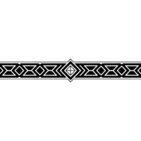 Geometric Border Ornament Black And White Minimalist vector