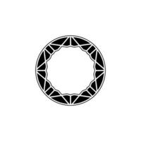 Geometric Circle Pattern Abstract Black And White vector