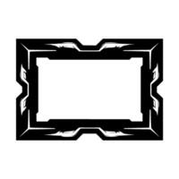 Futuristic Tech Frame Geometric, Glowing Lines, Stream Overlay Element vector