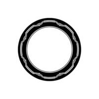 Geometric Circle Black, White, Gray Abstract Pattern vector
