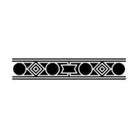 Art Deco Ornamental Border With Geometric Shapes Sunburst vector