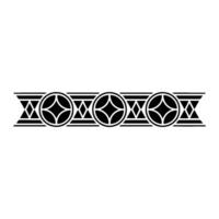 Geometric Border Black And White Decorative Pattern, Illustration vector