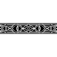 Elegant Black And White Ornamental Border With Flowing Lines vector