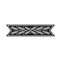 Black White Ornamental Ribbon, Decorative Element vector