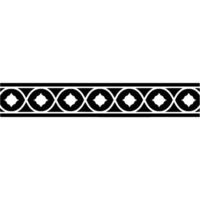Geometric Black And White Border On White Background - Seamless vector