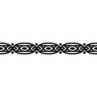 Ornate Black Border Element On White Background vector