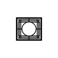 Minimalist Grid And Circle On White Background vector