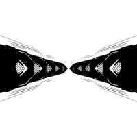 Abstract Techstyle Symmetrical Chevron Pattern On White Background vector