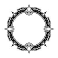 Geometric Diamond Ring Frame, Art Deco Style, Monochrome vector