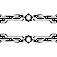 Futuristic Tech Circuit Board Gears vector