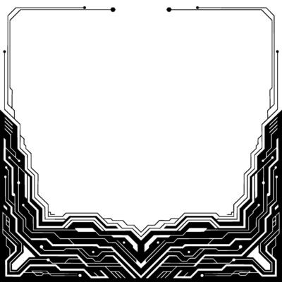 Futuristic Circuit Board Frame Border Minimalist Tech
