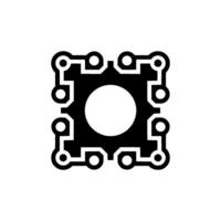 Abstract Circuit Board Modern Tech, Geometric, Monochrome vector