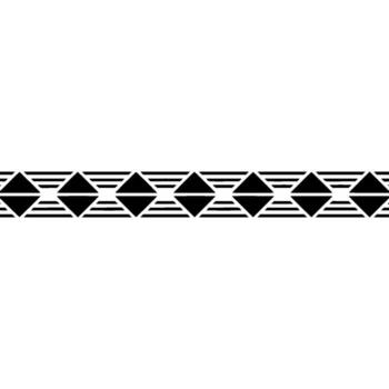 Geometric Black And White Border, Minimalist Style - Pattern vector