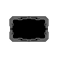 Black And White Tech Frame Futuristic Ui Element vector