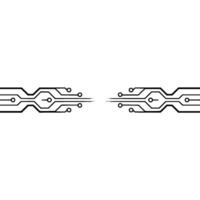 Minimalist Circuit Board Data Connection Technology Background vector