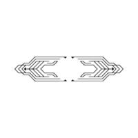 Minimalist Geometric Abstract Symmetric Lines Shapes On White vector