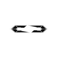 Minimalist Abstract Geometric Arrows In Black White vector