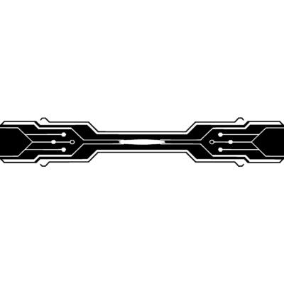 Tech Circuit Board Element, Modern Black White, Minimalist Background