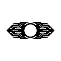 Tech Eye Abstract Circuit Board Eye vector