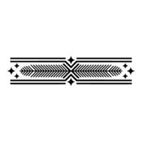 Geometric Art Deco Border Element On White Background - Symmetrical vector