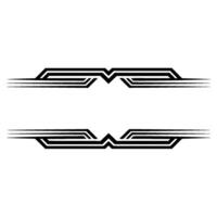 Minimalist Art Deco Border, Elements, Black White vector
