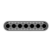 Modern Minimalist Black Circle Pattern On White vector