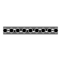 Geometric Black And White Decorative Border Element, Ornamental vector