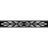 Ornamental Leaf Border Elegant Black And White vector
