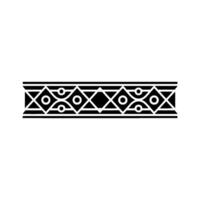 Minimalist Geometric Border, Black White Ornamental Pattern vector