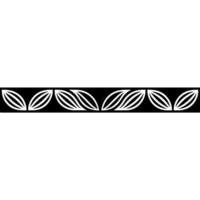 Elegant Geometric Leaf Border, Black, White, And Gray, Minimalist vector