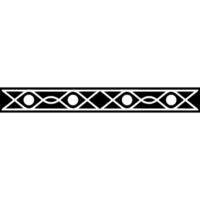 Abstract Geometric Border, Black And White Pattern vector