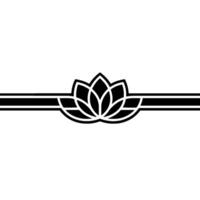 Minimalist Lotus Flower Emblem On White vector