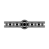 Geometric Art Deco Border Element, Black White Ornament vector